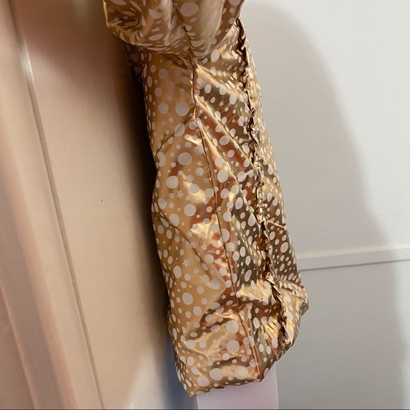 New Polka Dot Stars Rose Gold Girls Coat Jacket 6X - Picture 4 of 10